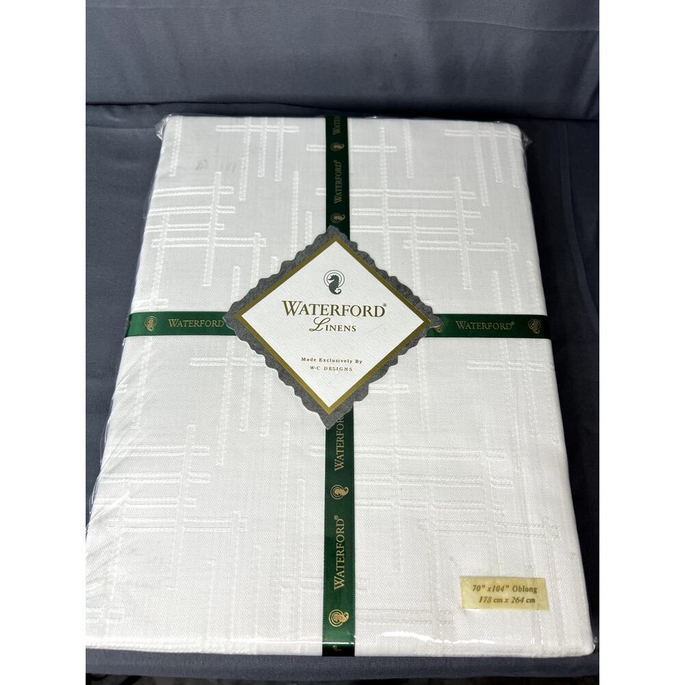 Waterford Linens Clifden Table Cloth 70x104" Oblong NIP